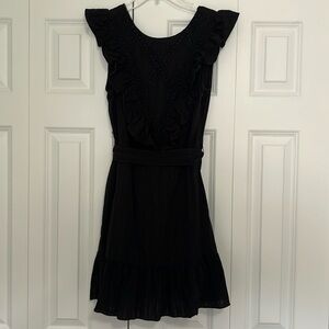milk & honey Black Ruffle Mini Dress - Little Black Dress - Size Medium